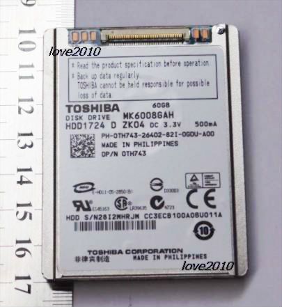 Toshiba 60 GB,Internal,4200 RPM (MK6008GAH) Hard Drive 683728098186 