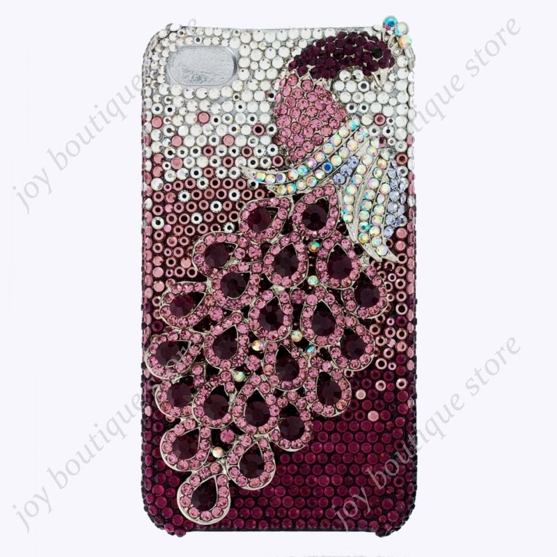   peacock Bling full rhinestone Case Cover for Apple Iphone 4 4S  