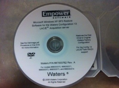 New Waters HPLC Empower 2 Chromatography Data Software Restore DVD 