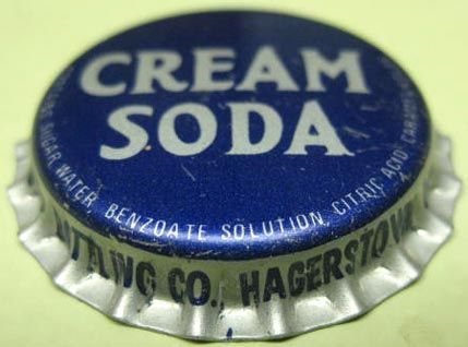 CREAM SODA cork Soda CROWN Bottle CAP Seven Up MARYLAND  