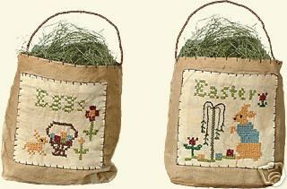 Cross Stitch Fabric Easter Bags New  