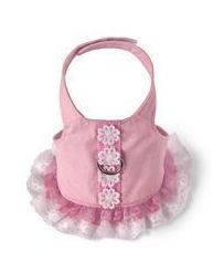 Adorable Flower Dress Dog Harness pink Doggles  