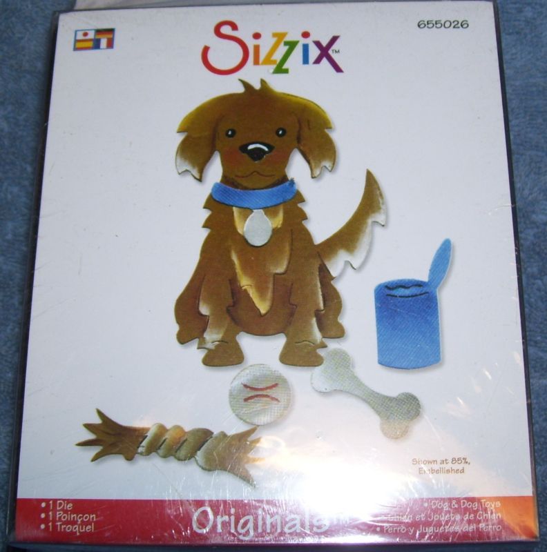 NEW** SIZZIX ORIGINALS DIE DOG & DOG TOYS # 655026  