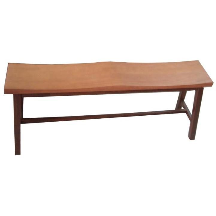 Dining Essentials Saddle Seat Wood Bench   RTA   Cinnamon , Espresso 