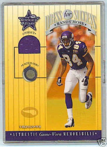 01 Rookies & Stars Success Randy Moss Jersey Face Mask  