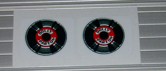 DOLLY PARTON Pinball Machine Spinner Decals  