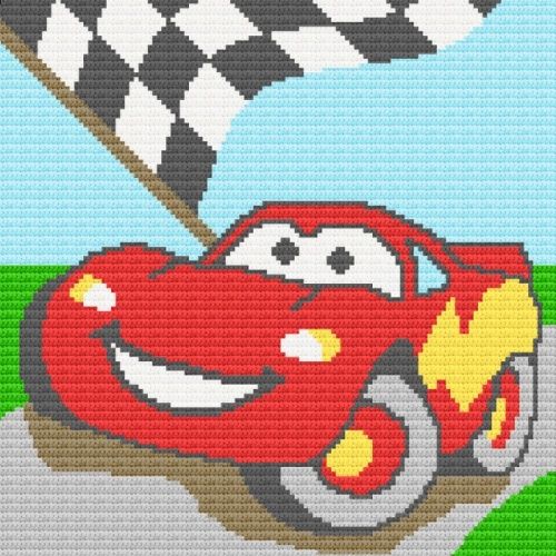 Cars Afghan Blanket Graph CROCHET PATTERN  