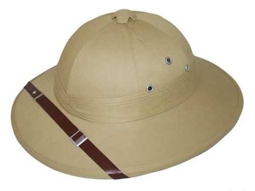 DELUXE SAFARI JUNGLE HAT HARD PITH HELMET FANCY DRESS  