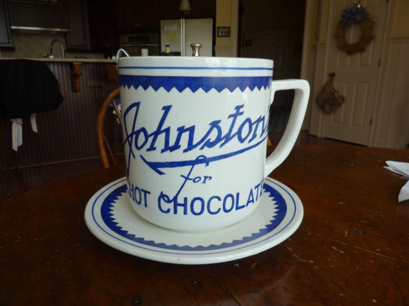 JOHNSTON HOT CHOCOLATE ADVERTISING DISPLAY PIECE  