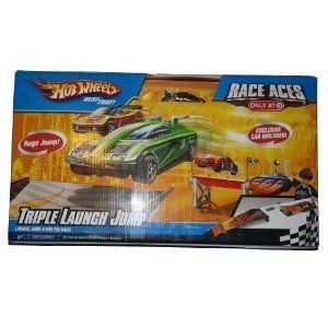 Hot Wheels Triple Launch Jump Race Aces Mattel  