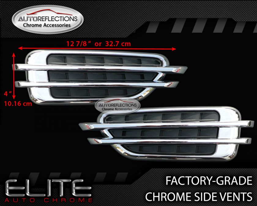    2006 Cadillac Escalade Chrome Fender Vent, Double Bars w/ Black Vent