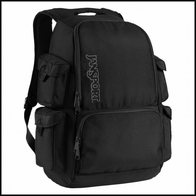 New** Jansport Bulldozer Laptop Backpack Black 15.4  