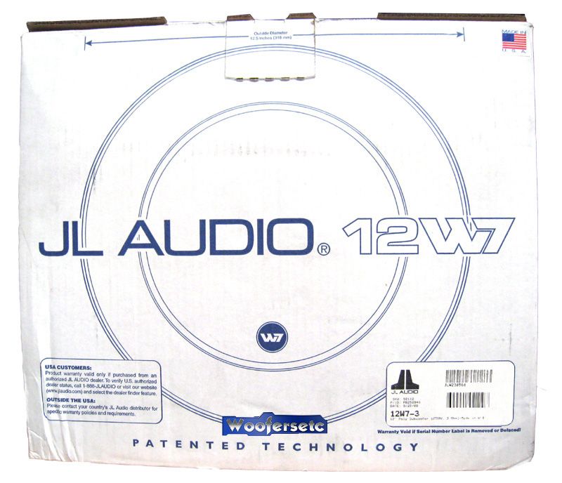 JL AUDIO 12W7 NEW CAR SUB 2000 WATTS 12 W7 PRO BASS LOUD SUBWOOFER 