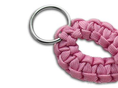 GG & COMPANY CUSTOM PARACORD BREAST CANCER KEYCHAIN NR  