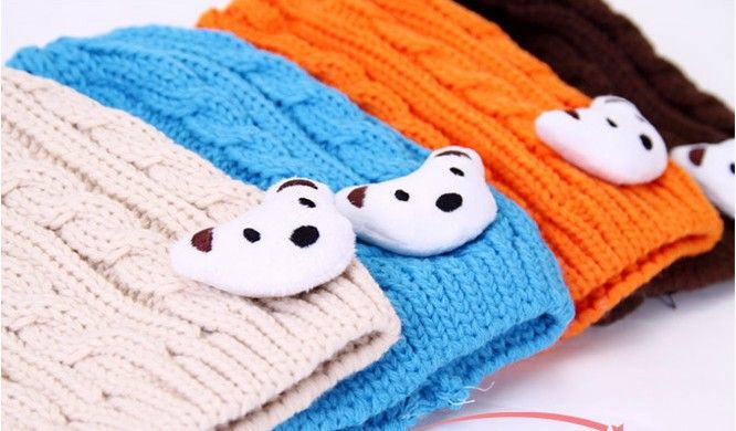 Colors Baby Child Kid Bear Wool Winter Hat Crochet Beanie Hats For 