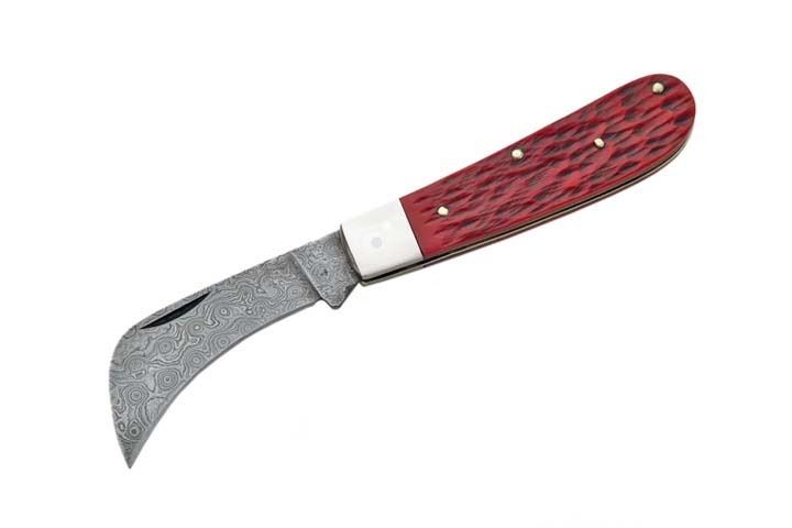 DAMASCUS HANDMADE BLADE HAWKBILL PRUNING KNIFE  