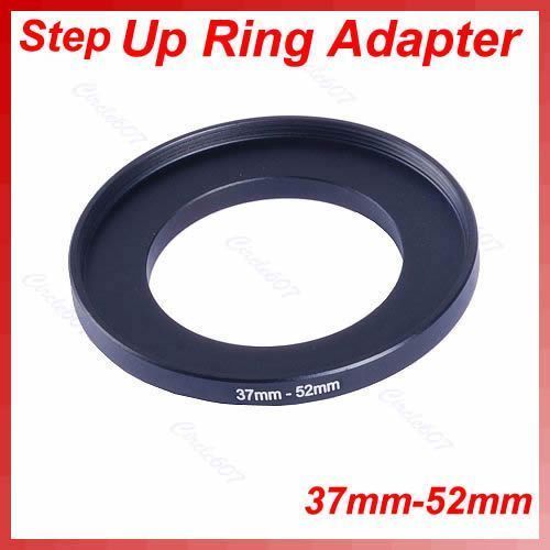   37 52 mm 37 to 52 Step Up Lens Filter Metal Ring Adapter Black  