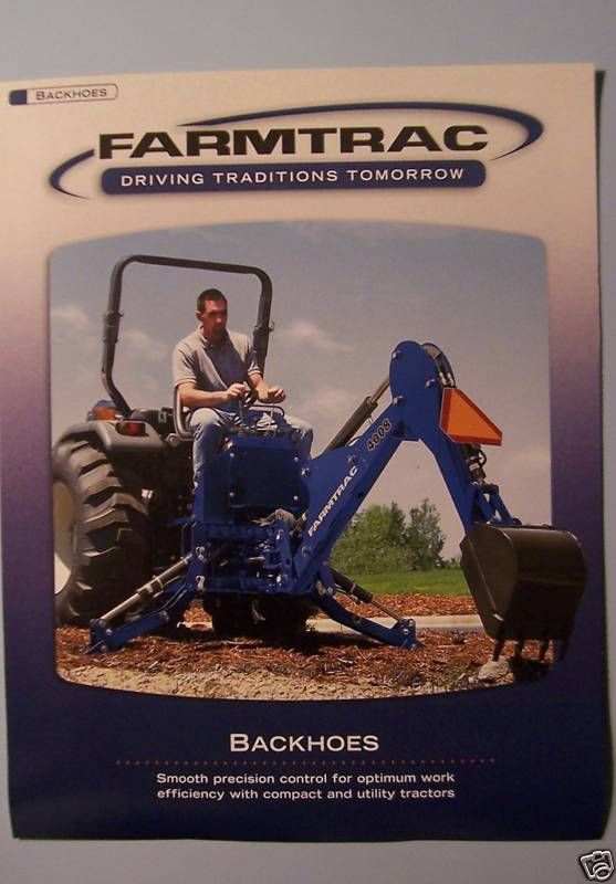 Farmtrac Backhoe Sales Brochure Literature 4007 4008 +  