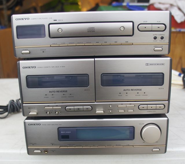 Onkyo R 05 Stereo Receiver C 05 CD Player K 05W Cassette Mini Systems 