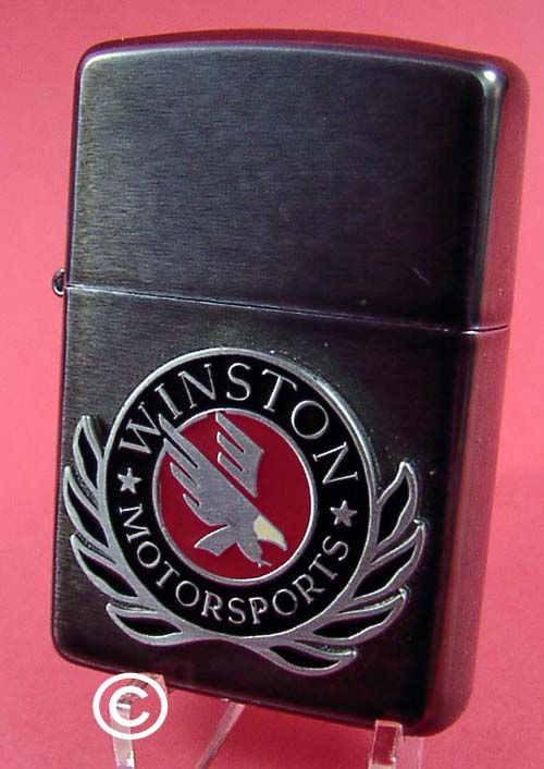 ZIPPO WINSTON MOTORSPORTS MIDNIGHT CHROME IN TIN 1994  