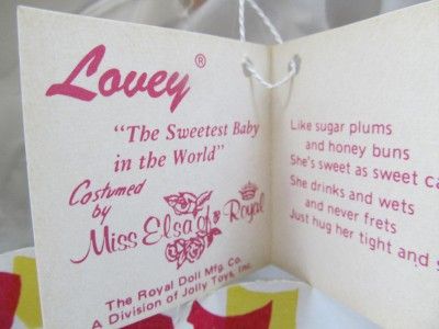 Vintage Royal dolls A Royal doll baby doll named Lovey by Miss Elsa in 