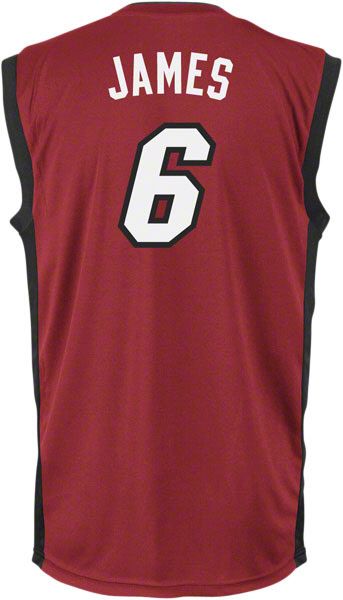   Jersey adidas Revolution 30 Red Replica #6 Miami Heat Jersey  