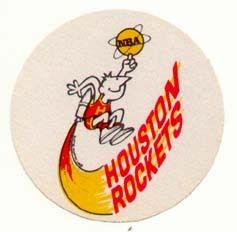 OLD 1960s HOUSTON ROCKETS PINBACK BUTTON DECALS UNUSED  