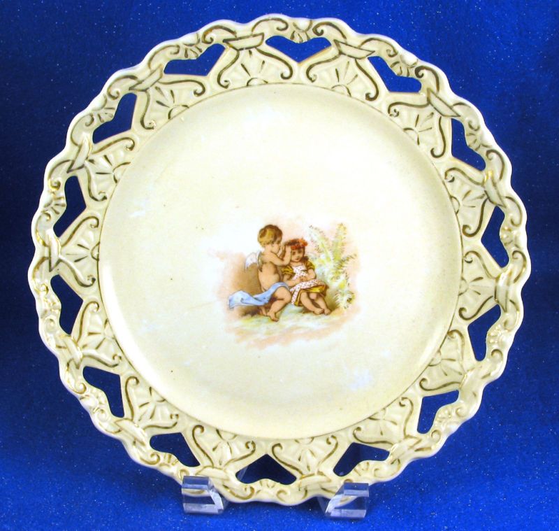 Victoria Carlsbad Austria Putti Display Plate   Estate  