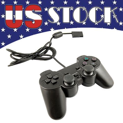   Black Shock Game Controller Joypad for Sony Playstation 2 PS2  