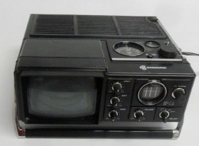 Samsung Portable Black White TV Radio AM FM BT 120AT  