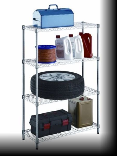 RACK METAL SHELVING UNIT STORAGE SHELVES 4 RESTAURANT  