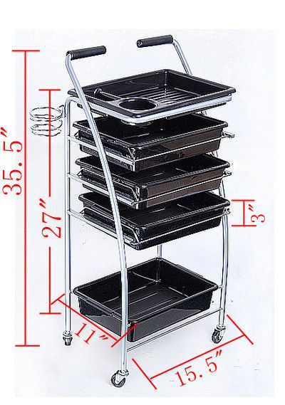 Salon Hair Coloring Trolley Beauty Equipment Station J0665 2  