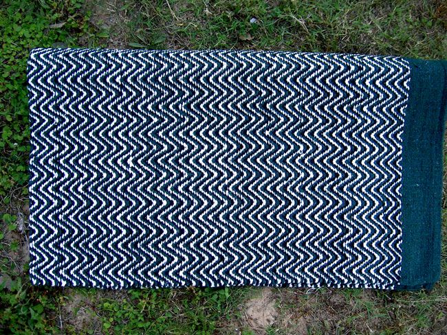 Horse Double Weave NAVAJO 32X64 SADDLE BLANKET PAD GRN  