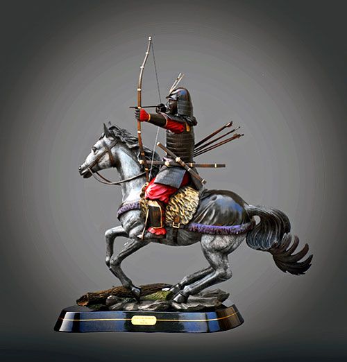 INCREDIBLE BRONZE SAMURAI WARRIOR SCULPTURE BARRY STEIN  