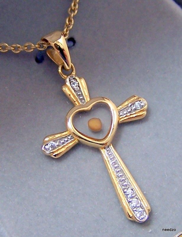 Mustard Seed Cross Sterling Silver Jewelry Necklace  