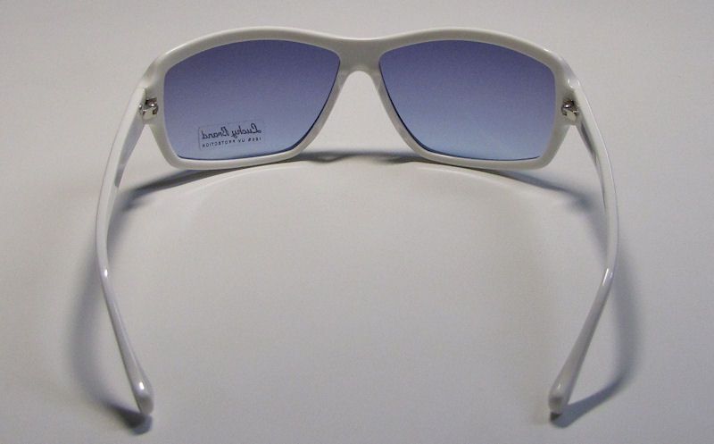 NEW LUCKY BRAND SNARE HIP DESIGNER WHITE FRAME/TEMPLES BLUE LENSES 