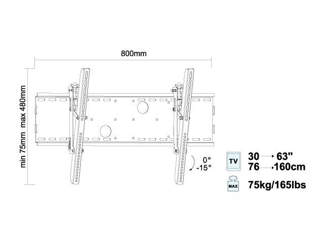 TILT WALL MOUNT BRACKET FITS 37  58 SONY BRAVIA HDTVs  