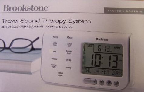 Travel Tranquil Moments Alarm Clock Sound Therapy Machine BROOKSTONE 