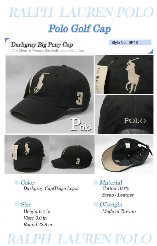   Womens BaseBall Tennis Golf   Darkgray Color Cap with Beige Fine Logo