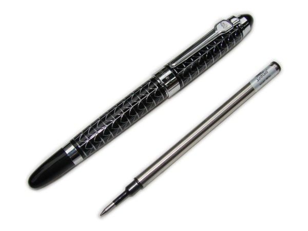 NJ108 JINHAO Black Checked General Roller Ball Pen  