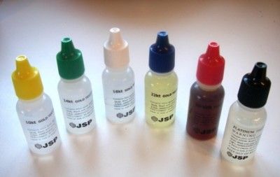 Acids  Gold, Platinum, Silver Test Kit  10k, 14k, 18k, 22k Gold