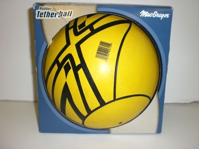 MACGREGOR YELLOW RUBBER TETHERBALL NYLON CORD NIB  