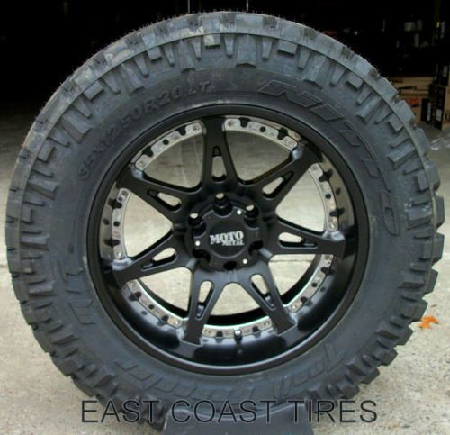 Moto Metal 961 18 Wheels W/ 285 65 18 Nitto Tires Mud  